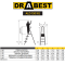 Односторонняя алюминиевая стремянка Drabest PRO 4-ступенчатая 150 кг