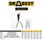 Двухсторонняя алюминиевая стремянка Drabest PRO 2х6 150 кг