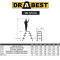 Двухсторонняя алюминиевая стремянка Drabest BASIC 2х3 125 кг