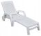 Садовий шезлонг пластиковий OLER Білий