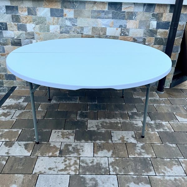 Садовый стол раскладной HTR150F 150х150х74 см Светло-серый