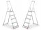 Односторонняя алюминиевая стремянка HIGHER 5-ступенчатая 125 кг