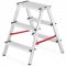 Двухсторонняя алюминиевая стремянка HIGHER 2х3 125 кг