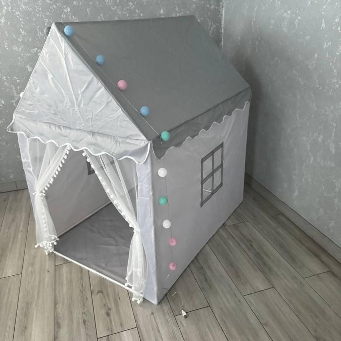 Дитяча палатка з ліхтариками Ecarla BAL13SZ Сірий