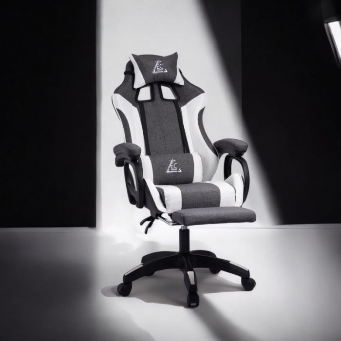 Комп'ютерне крісло із тканини LevelUp KO29GRAF Сіро-білий