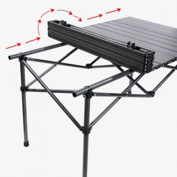 Розкладний стіл для кейтерингу Ecarla SC09SZ | 95x56x50 см Сірий