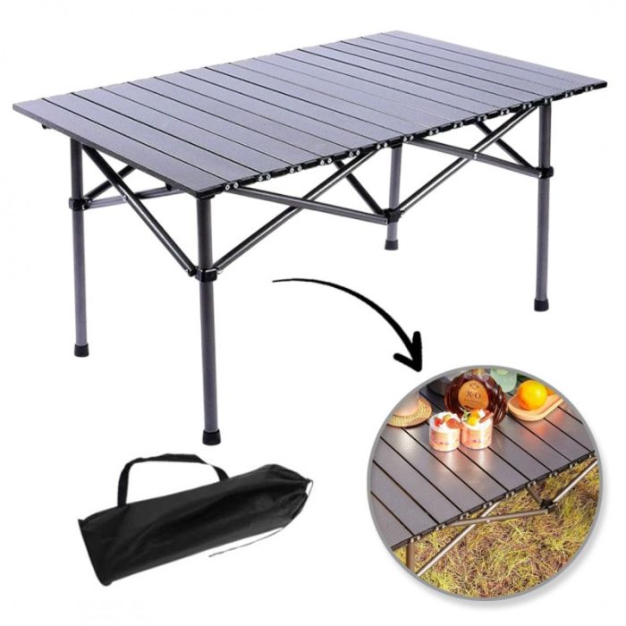 Розкладний стіл для кейтерингу Ecarla SC09SZ | 95x56x50 см Сірий