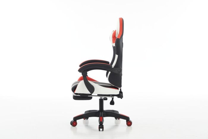Комп‘ютерне крісло з підставкою для ніг EXTREME R1 Чорно-біло-червоний