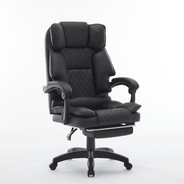 Офісне крісло із підставкою для ніг OPTUS Чорний