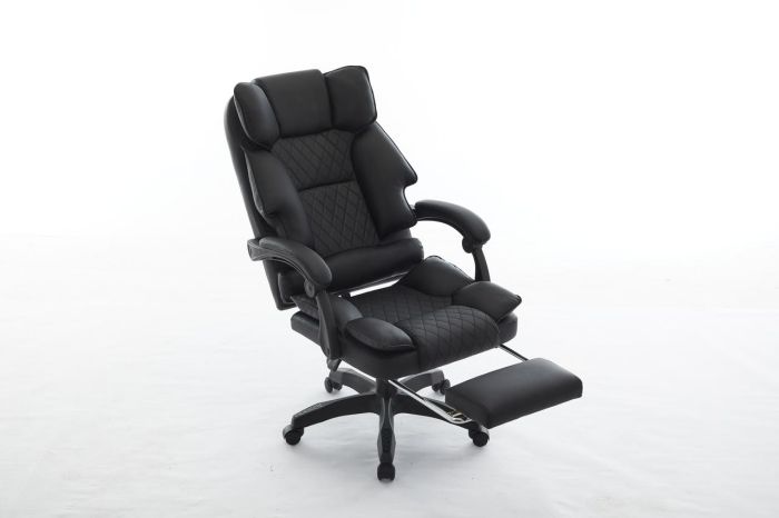 Офісне крісло із підставкою для ніг OPTUS Чорний