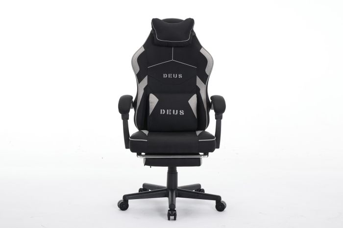 Комп'ютерне крісло із тканини Deus Edge Чорно-сірий