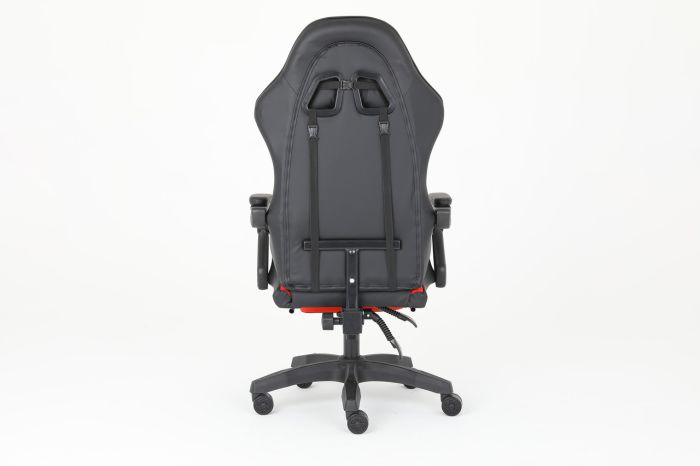 Комп‘ютерне крісло із підставкою для ніг CARBON Quattro Gaming Чорно-червоний