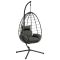 Підвісне крісло-кокон з подушкою Ecarla KR37 Графітовий
