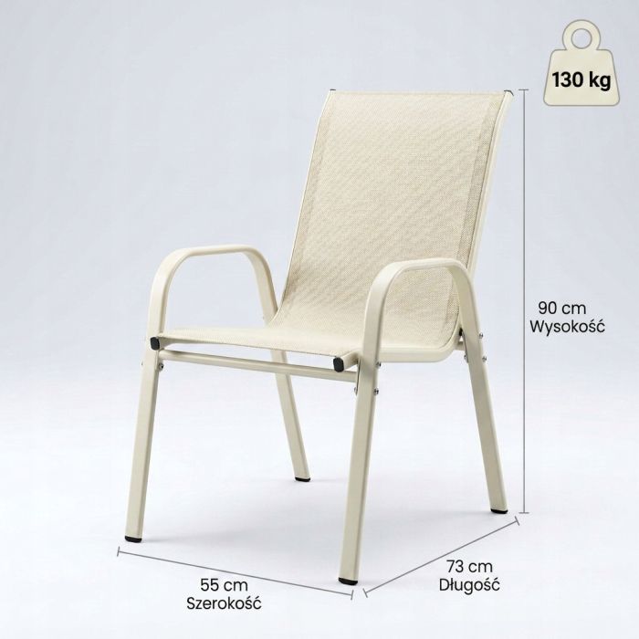 Комплект 4 садових крісел Ideal Garden AY004-4 Бежевий