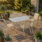 Набір садових меблів Ideal Garden AY016 стіл + 6 крісел | Бежевий