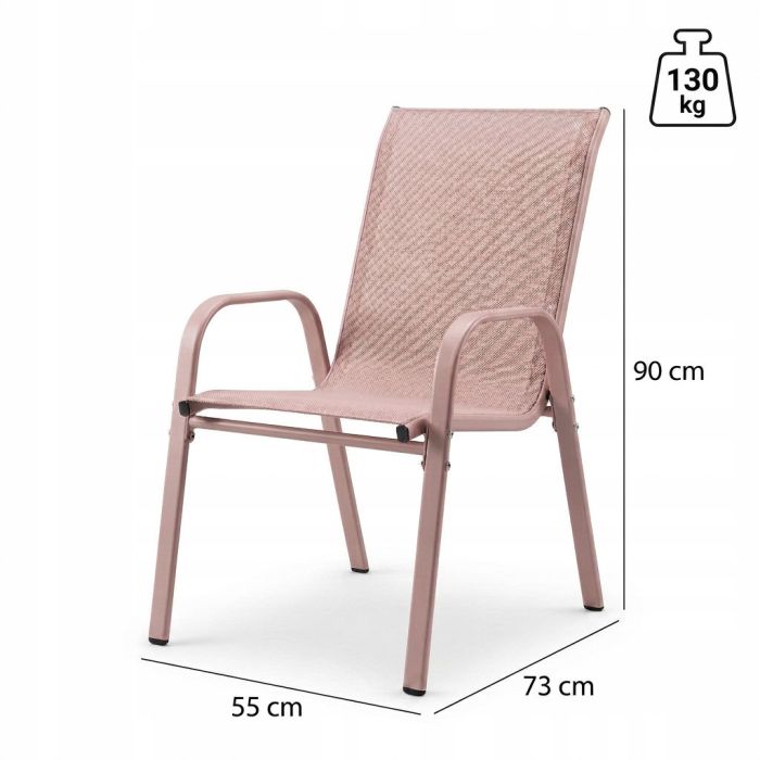 Комплект 4 садових крісел Ideal Garden AY004-4 Рожевий