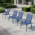 Комплект 4 садових крісел Ideal Garden AY004-4 Синій
