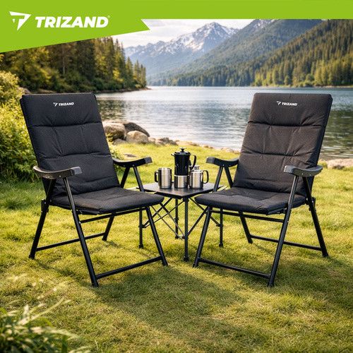 Набір 2 розкладних крісел Trizand 27610 Чорний